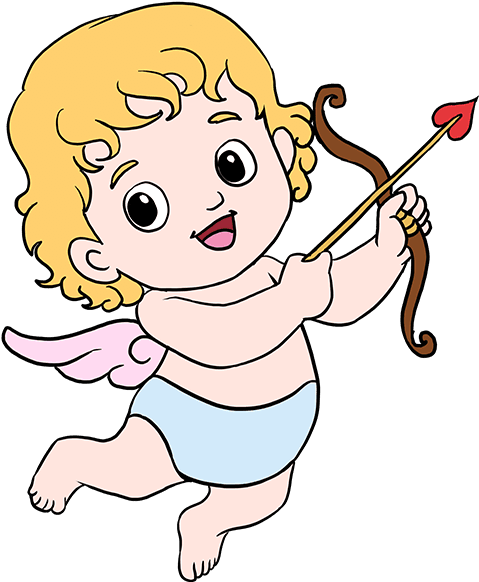 How To Draw Cupid - Drawing Clipart (680x678), Png Download