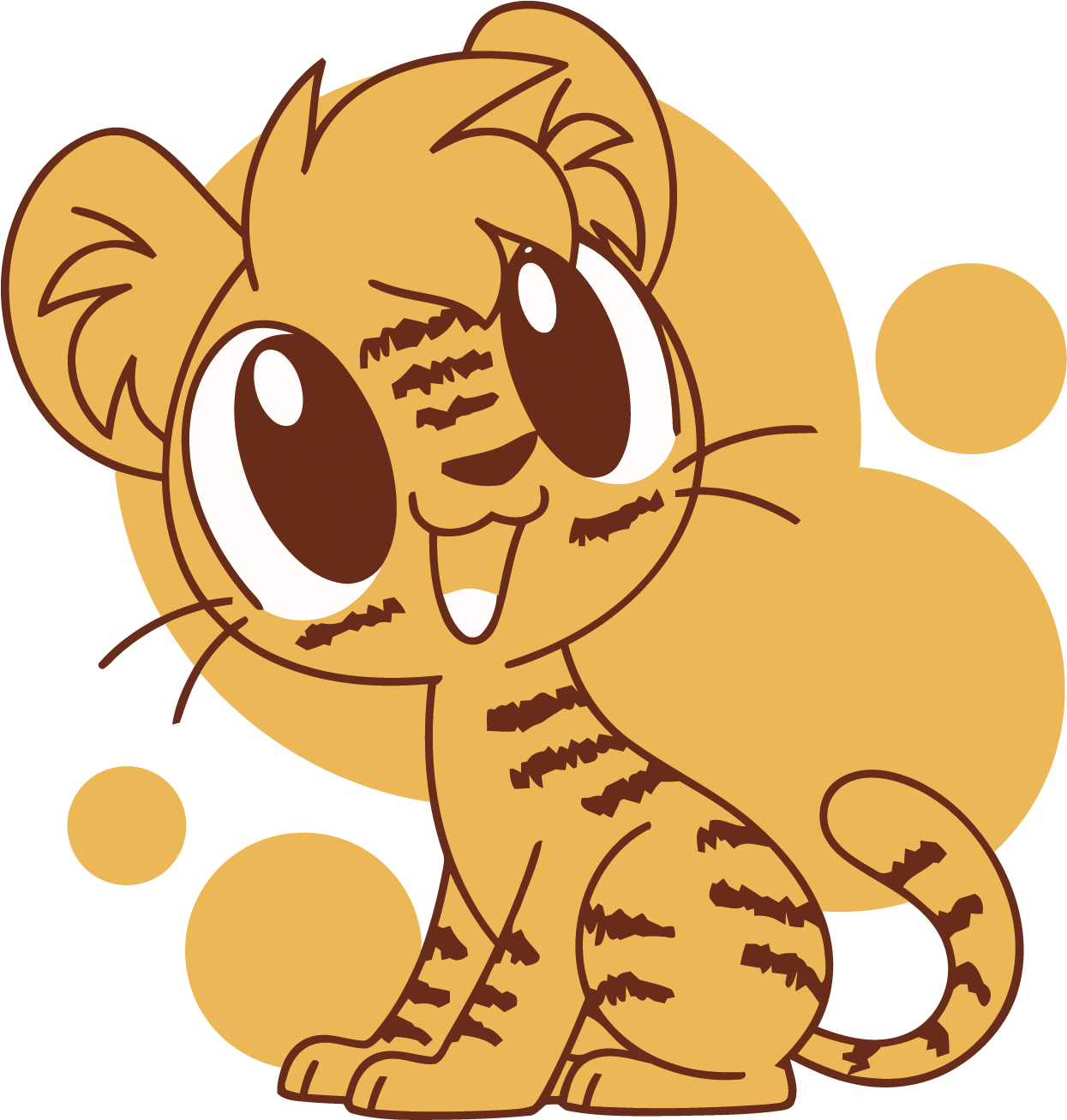 Lion Tiger Cartoon Clip Art - Vector Graphics - Png Download (1245x1307), Png Download