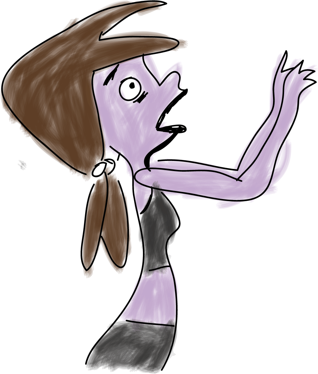 Zombie-girl2 - Cartoon Clipart (1512x1332), Png Download