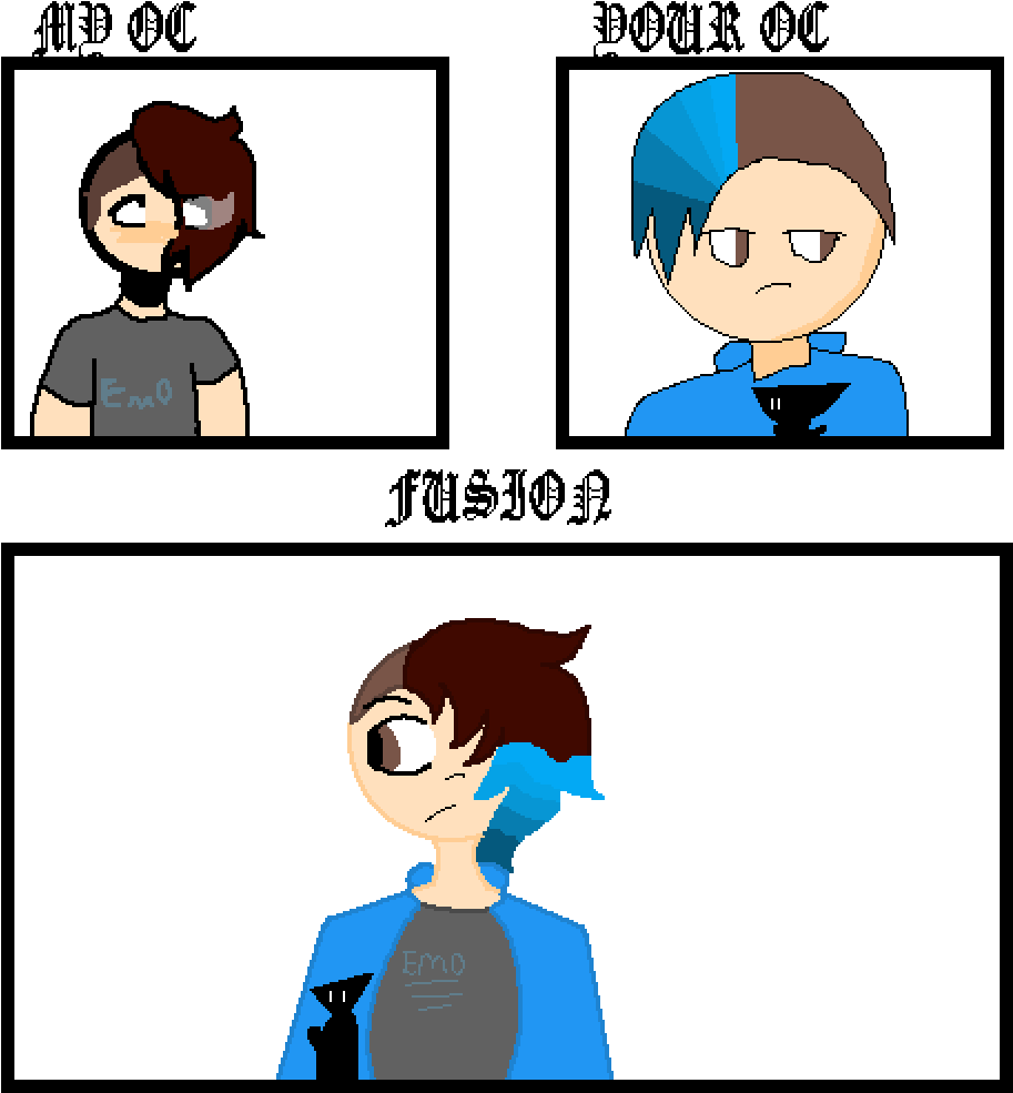 Blue Emo Boi - Cartoon Clipart (1000x1000), Png Download
