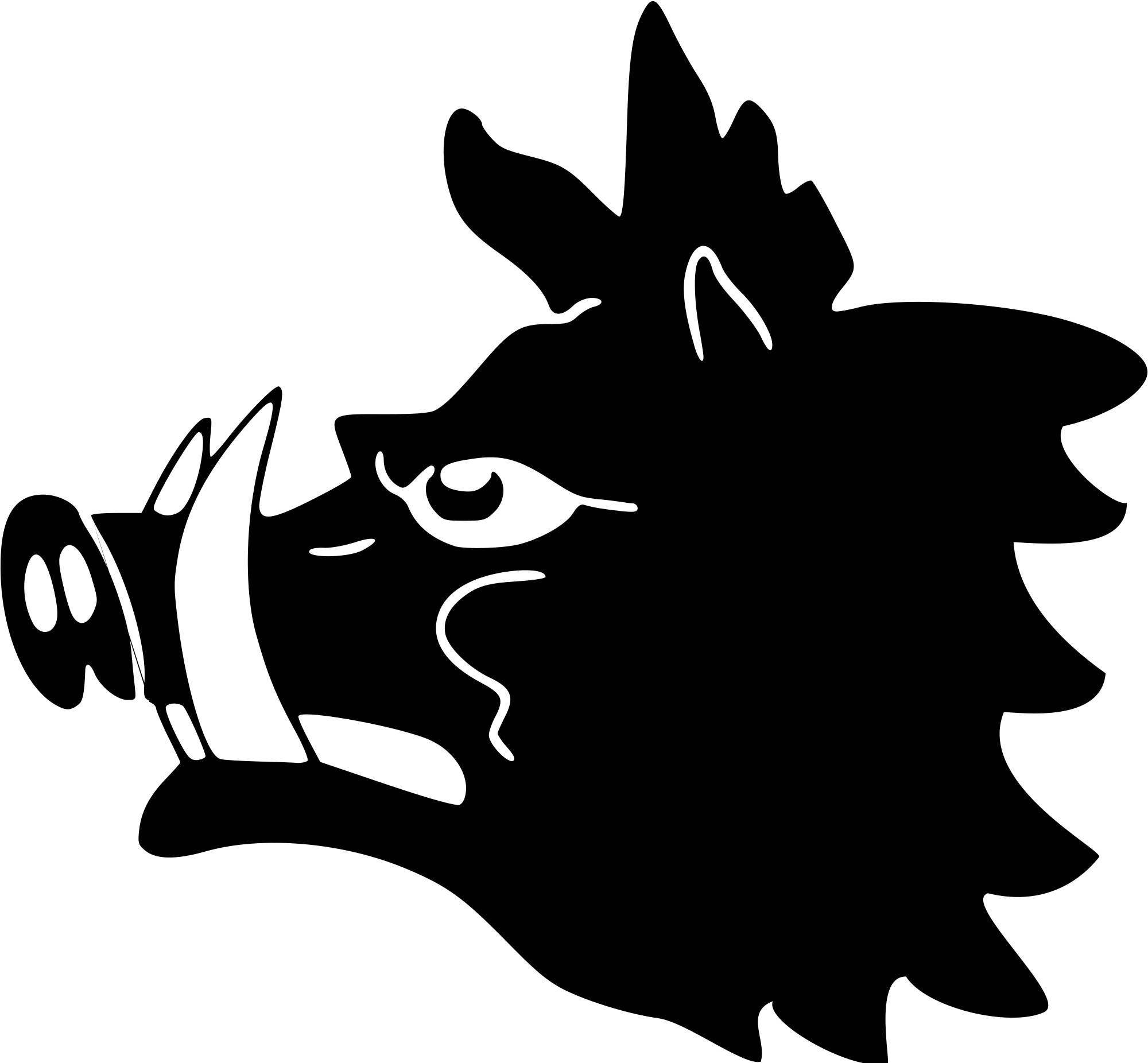 Black And White Stock Boar Vector Svg Clipart (2000x1852), Png Download