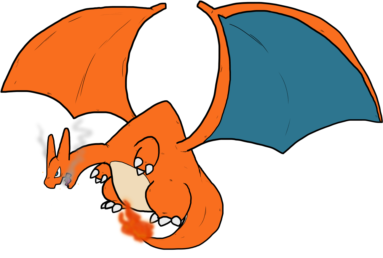 Charizard - Cartoon Clipart (1400x930), Png Download
