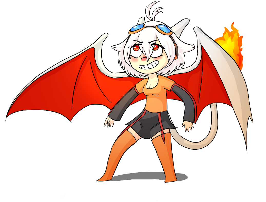 Tpp Moemoneffie The White Charizard Clipart (1100x800), Png Download