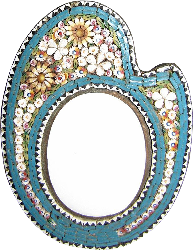 Lovely Antique Micro Mosaic Photograph Frame, Artist's - Photograph Clipart (898x898), Png Download