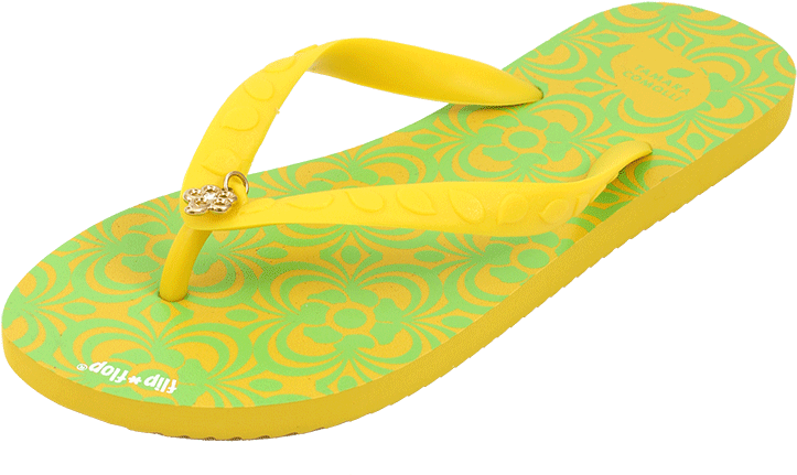 Tamara Comolli Flower Flip Flop In Yellow - Flip-flops Clipart (960x960), Png Download