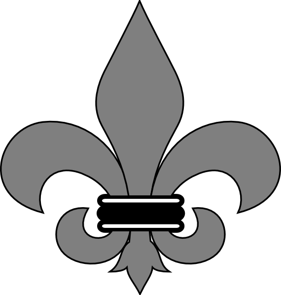 Black Fleur De Lis Png Clipart Transparent Png (570x598), Png Download