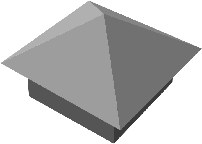 File - Hip Roof2 - Svg - Tented Roof Clipart (690x490), Png Download