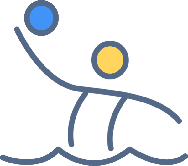 Free Online Water Polo Sports Fitness Vector For Design - Portable Network Graphics Clipart (600x528), Png Download