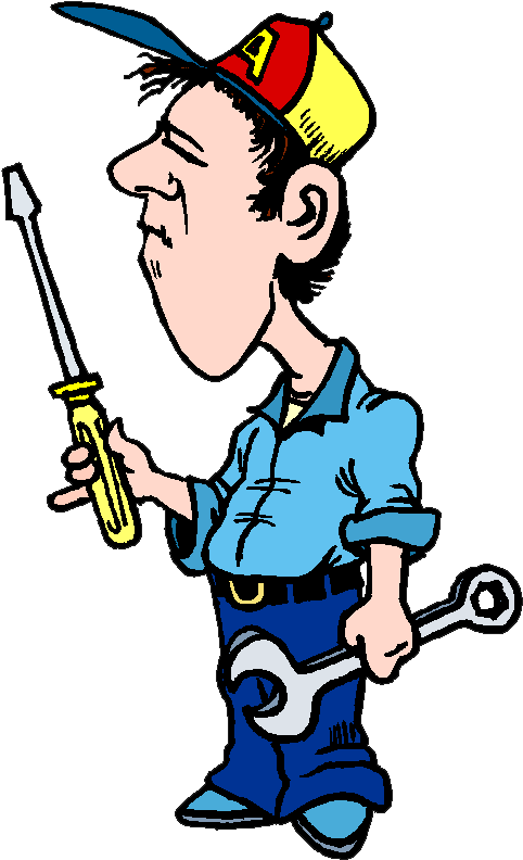 Mechanic Clipart Ship - Ship Mechanic Cartoon - Png Download (490x795), Png Download