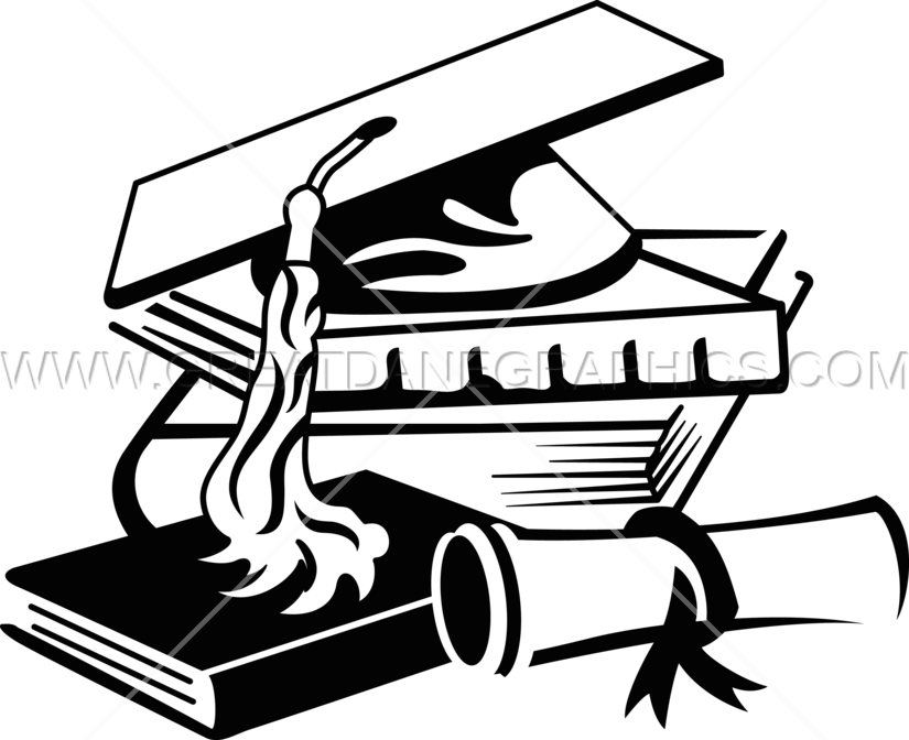 Cap Books Production Ready Artwork For T - Graduation Ceremony Clipart (825x672), Png Download