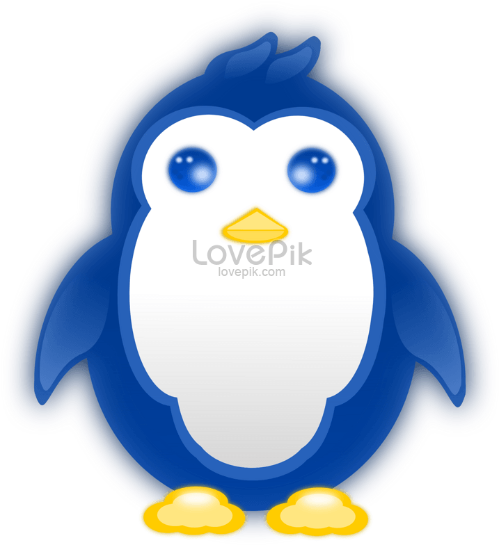A Cartoon Blue Penguin - Cartoon Blue Penguins Clipart (848x1200), Png Download