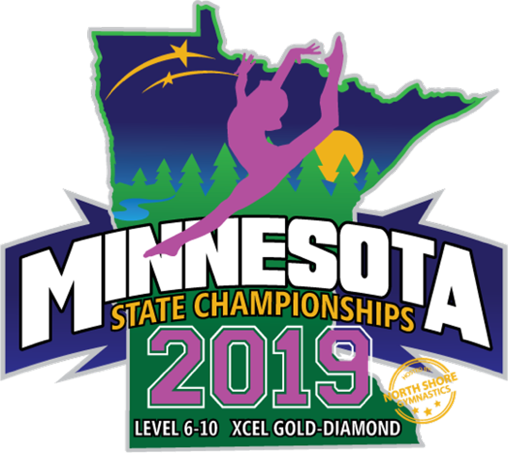 State Gymnastics Meet Logo Clipart (1024x912), Png Download