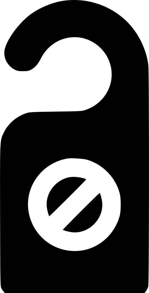 Door Hanger Do Not Disturb Privacy Comments - Door Hanger Clipart (498x980), Png Download