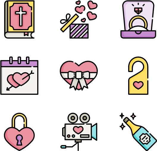Wedding - Kawaii Icons Clipart (600x564), Png Download