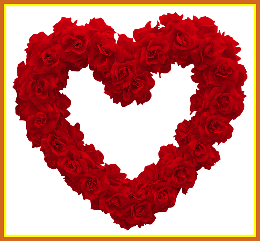 Banner Free Stock Shocking Transparent Rose Png Picture - Flower Heart Transparent Background Clipart (908x839), Png Download