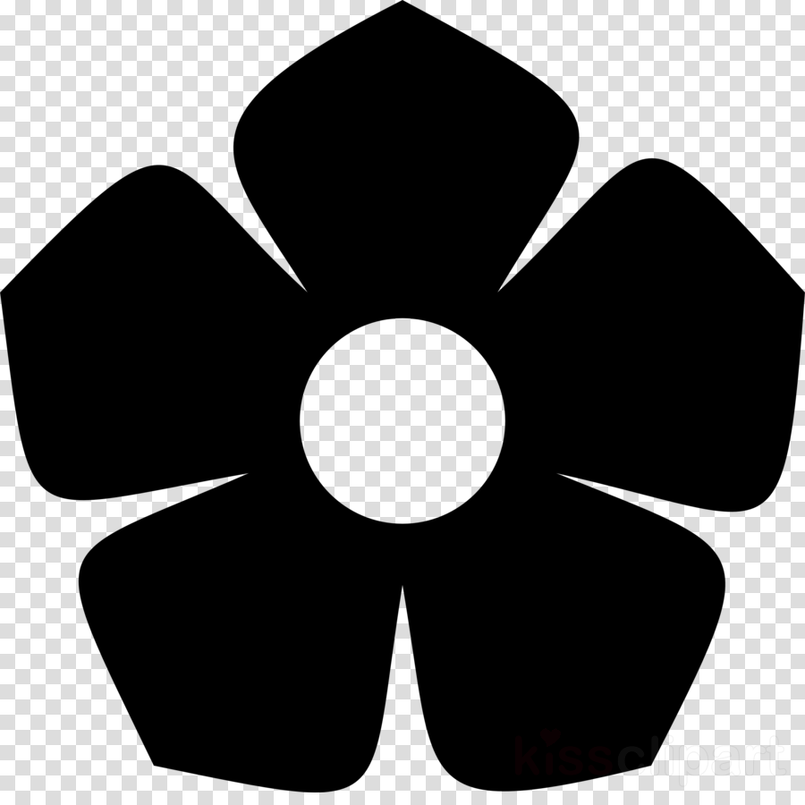 Flower Black Clipart - Png Download (900x900), Png Download