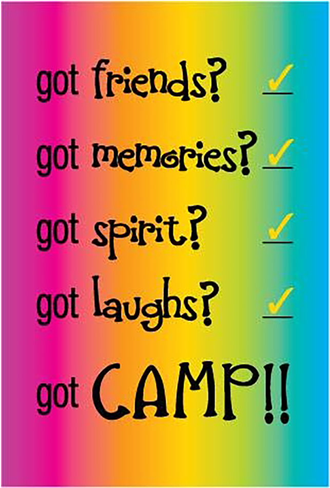 Confetti And Friends Hi From Camp Postcards - Tattoo/got Camp Post Card Set Clipart (1024x1216), Png Download