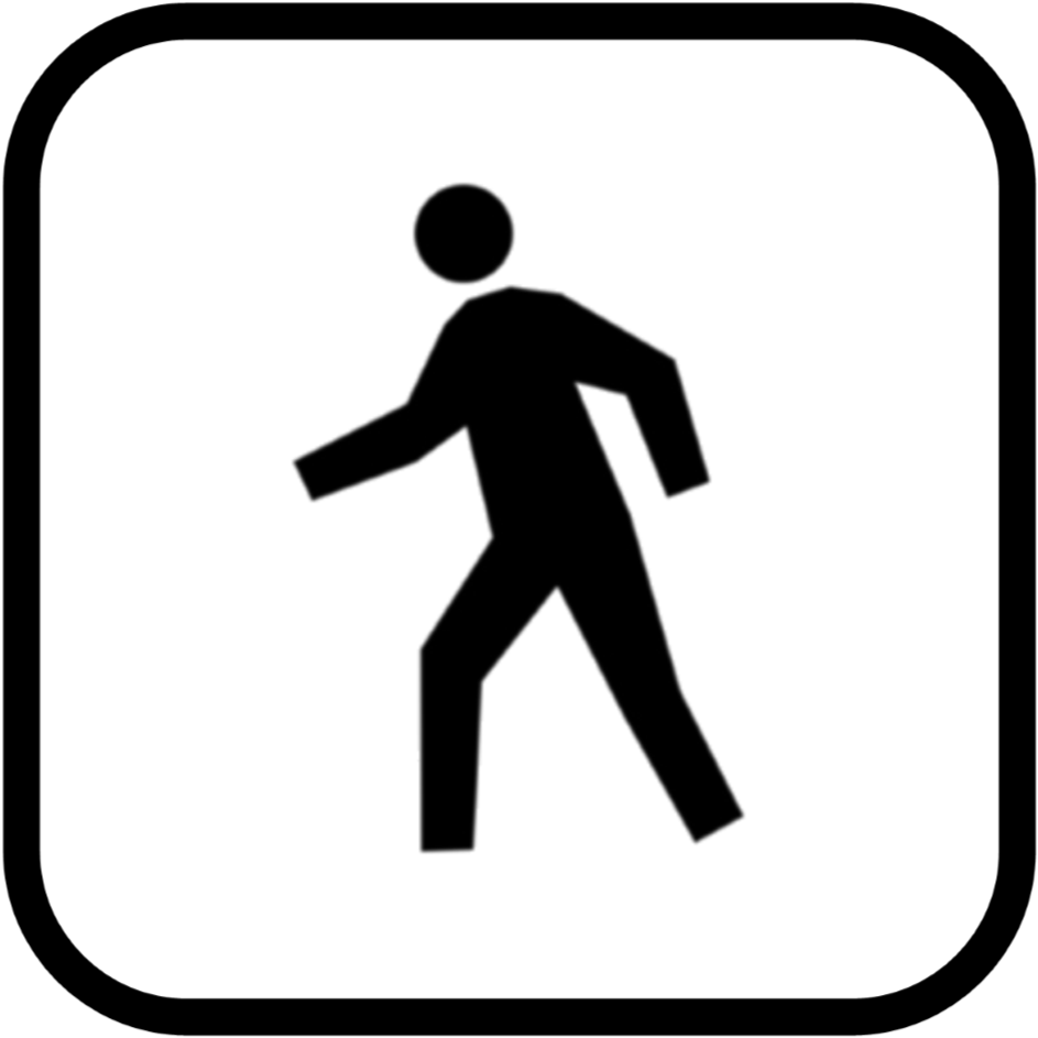 Sport Pedometer - Cross The Street Sign Clipart (964x965), Png Download