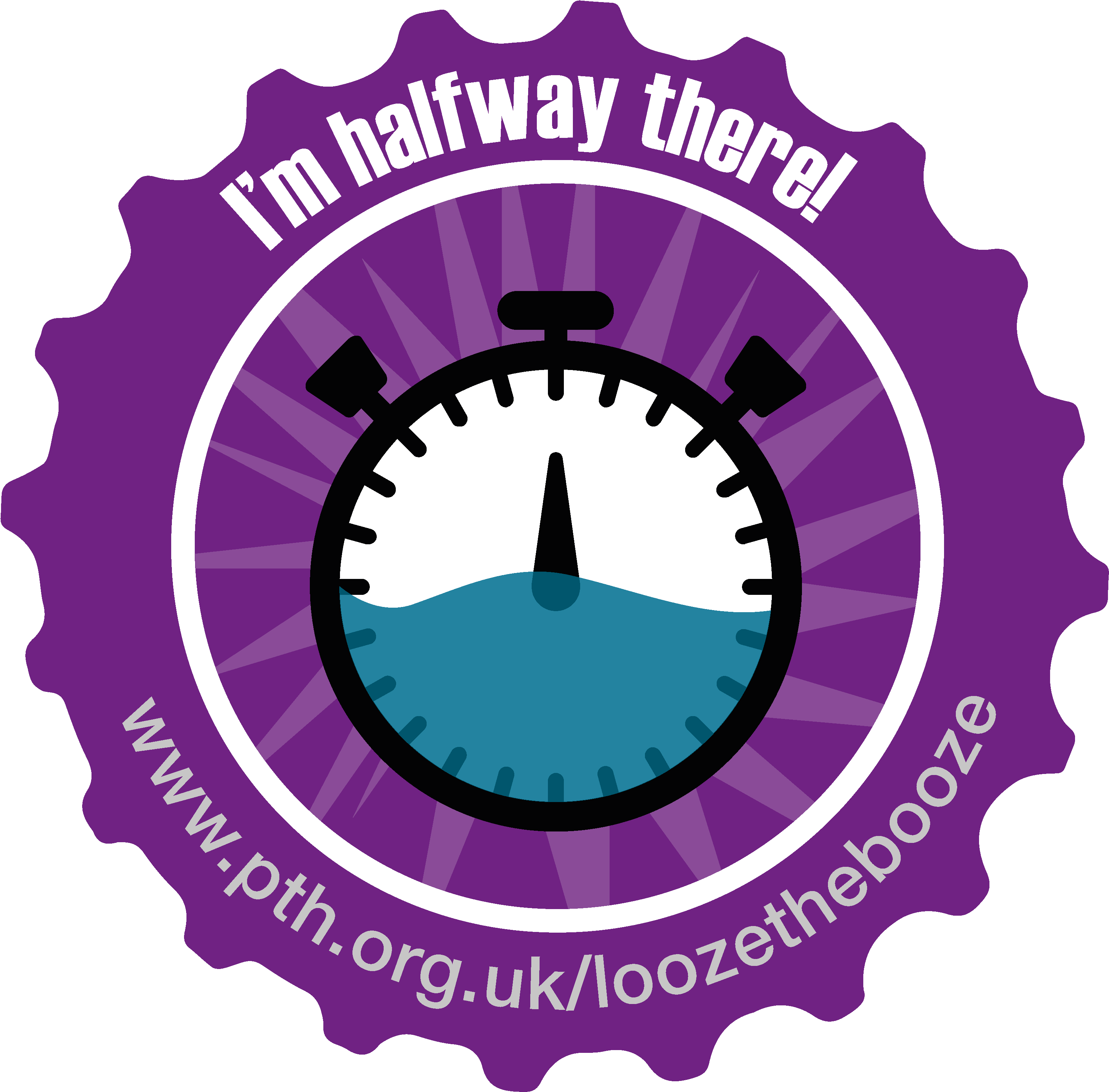 I'm Halfway Through My Looze The Booze Challenge Clipart (3333x3333), Png Download