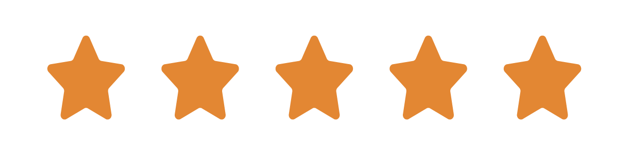 Rating Five Stars Out Of Five Stars Rating Clipart (1260x304), Png Download