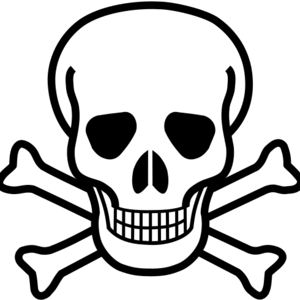 Like Poison - Skull And Crossbones Clipart - Png Download (1024x1024), Png Download