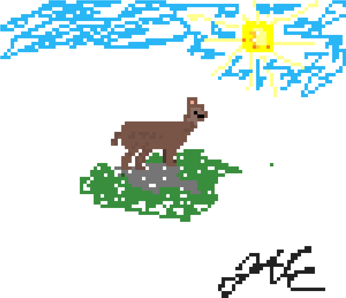 Alpaca Time - Cartoon Clipart (1200x1200), Png Download