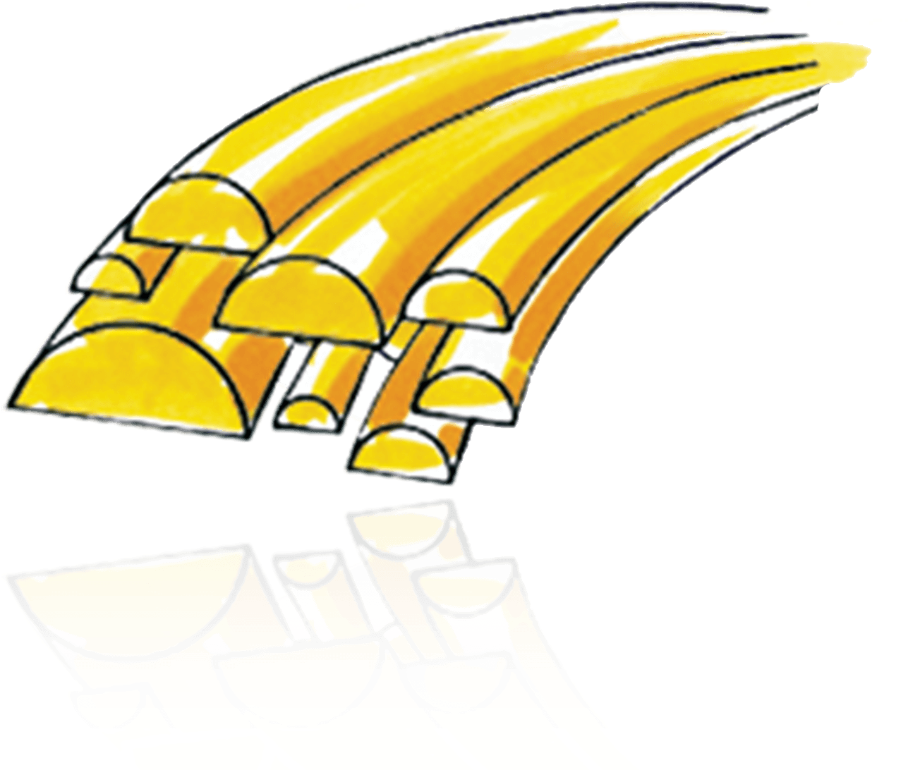 14k Yellow Domed Soft Wire Clipart (1500x1500), Png Download