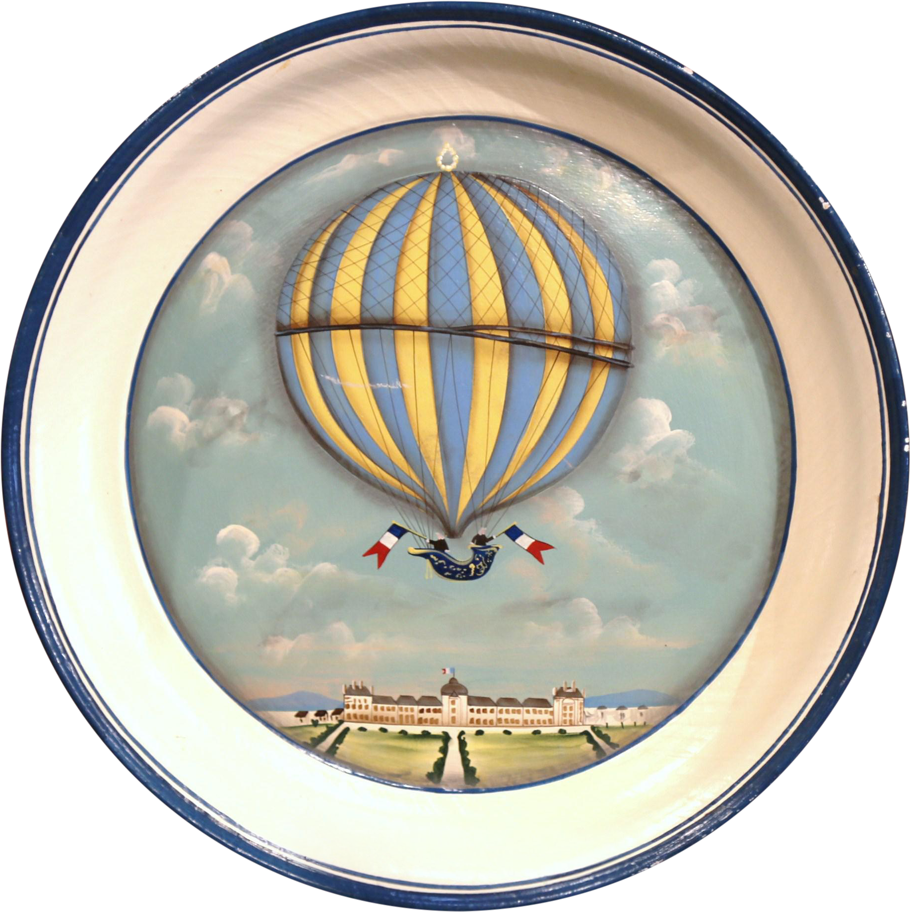 Late 20th Century French Hand-painted Tole Tray With - Tole Painting Clipart (2037x2041), Png Download