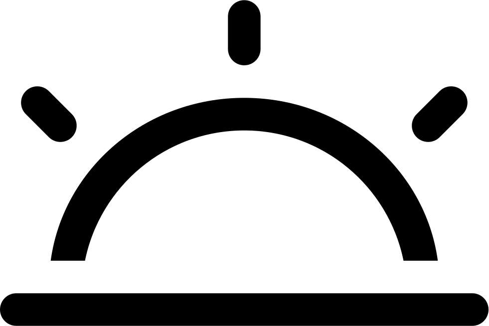 Sunrise Or Sunset Comments - Black And White Clipart (981x654), Png Download