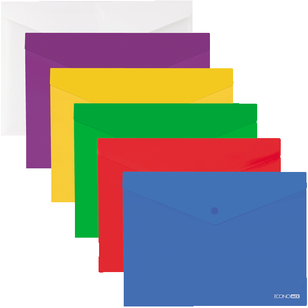 Mape Aploksne Ar Spiedpogu Economix, A4 - Brand Clipart (600x600), Png Download