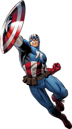 Comic Captain America - Captain America Cartoon Flying Clipart (600x600), Png Download