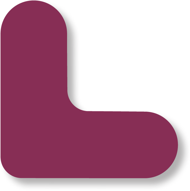 3/4" Wide Solid Purple Mini Corner Pack Of - Purple Clipart (703x733), Png Download