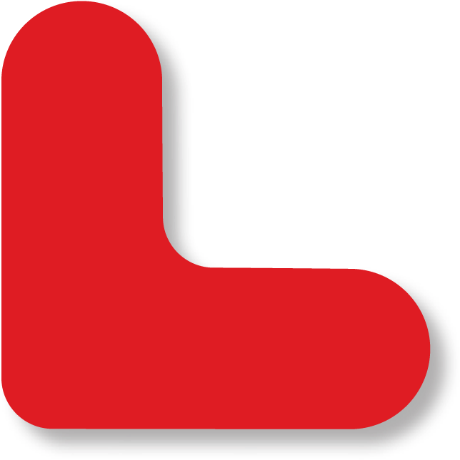 3/4" Wide Solid Red Mini Corner Pack Of Clipart (703x733), Png Download