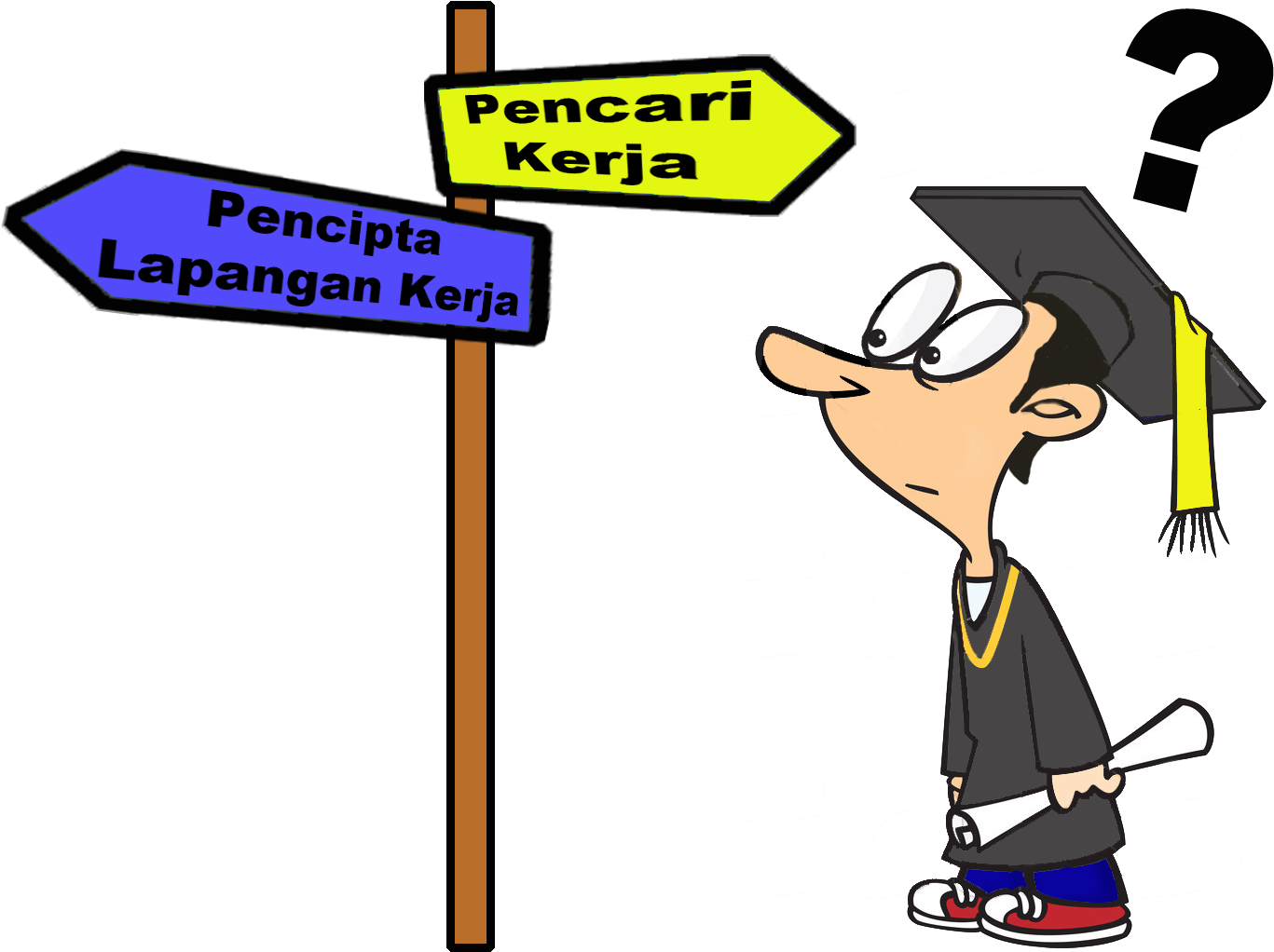 Sarjana Bingung - Kata Kata Sarjana Muda Clipart (1403x1044), Png Download