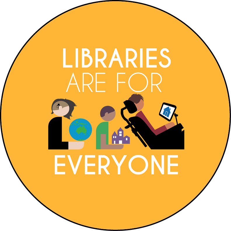 Libraries Are For Everyone Round Button Template Featuring - Libraries Are For Everyone Round Clipart (792x792), Png Download