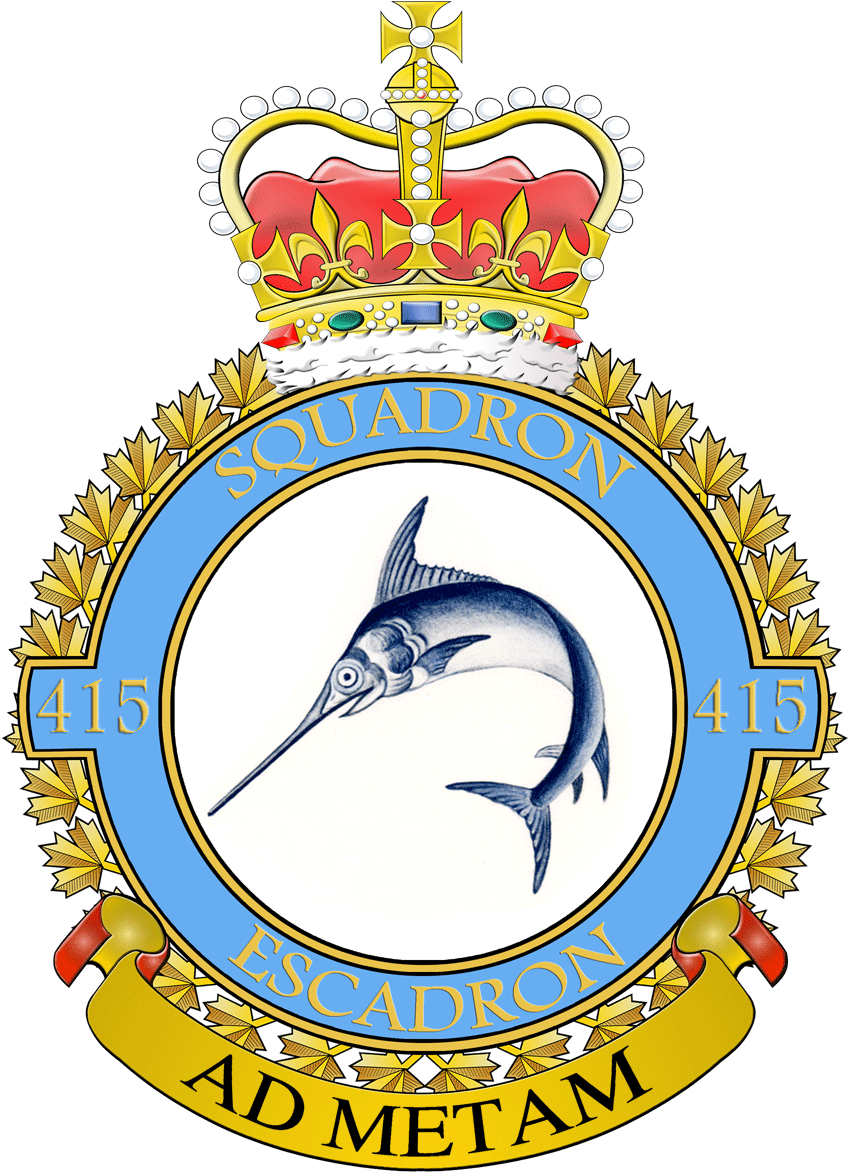 Royal Canadian Air Force 415 Squadron Badge - 442 Transport And Rescue Squadron Clipart (860x1200), Png Download