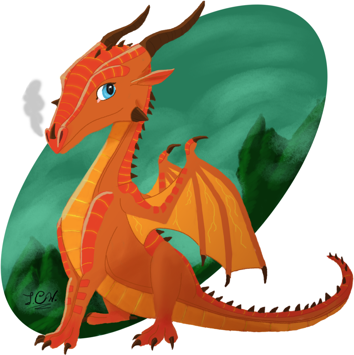 I've Been Trying To Practice Other Styles - Wings Of Fire Clipart (1280x1255), Png Download