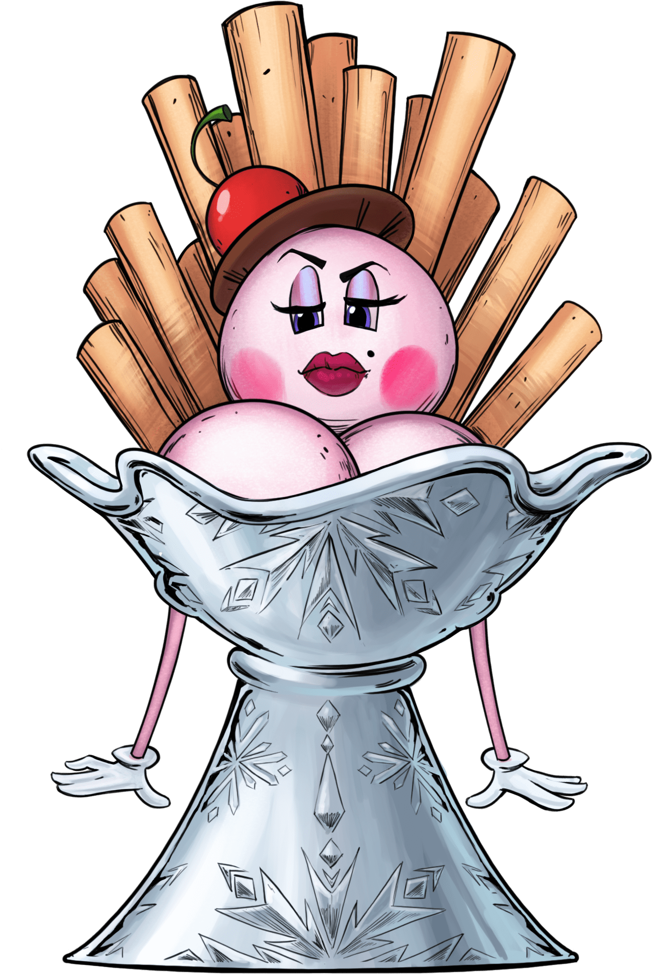 The White Lady Is Krugger's Powerhouse - Cartoon Clipart (1284x1916), Png Download