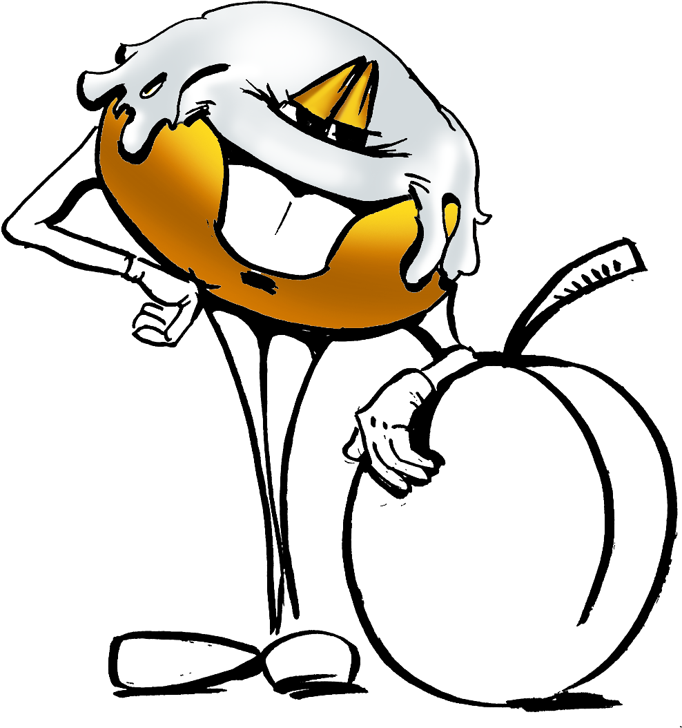 Pączki Ze Sliwką, - Cartoon Clipart (1117x1143), Png Download