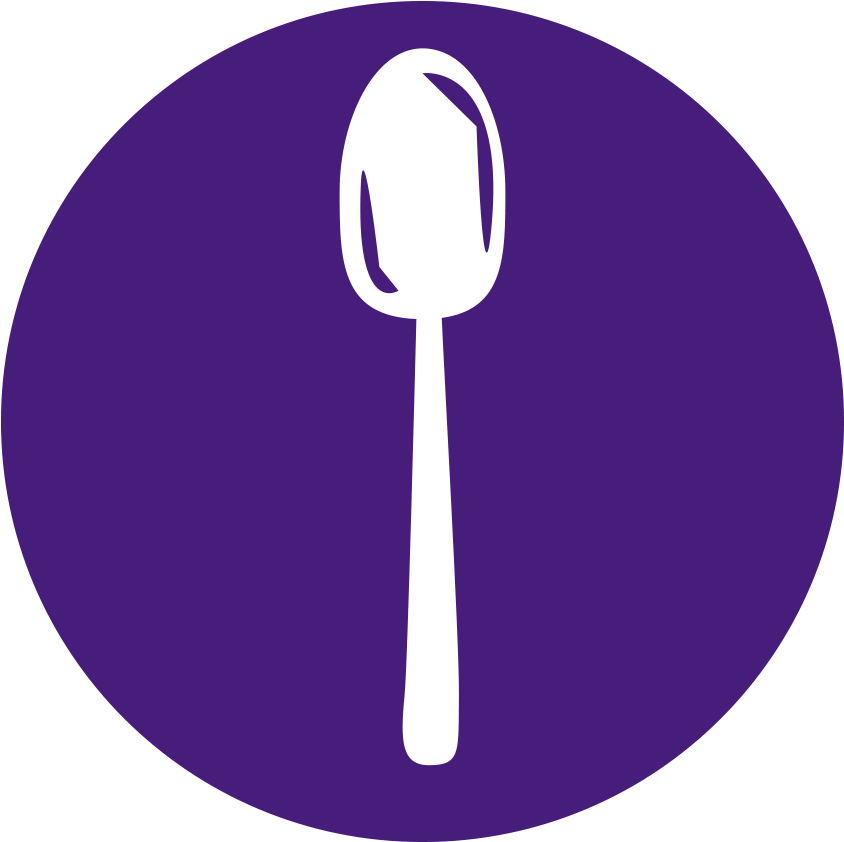 Spoon Clipart Purple - Spoon University Purple - Png Download (878x878), Png Download