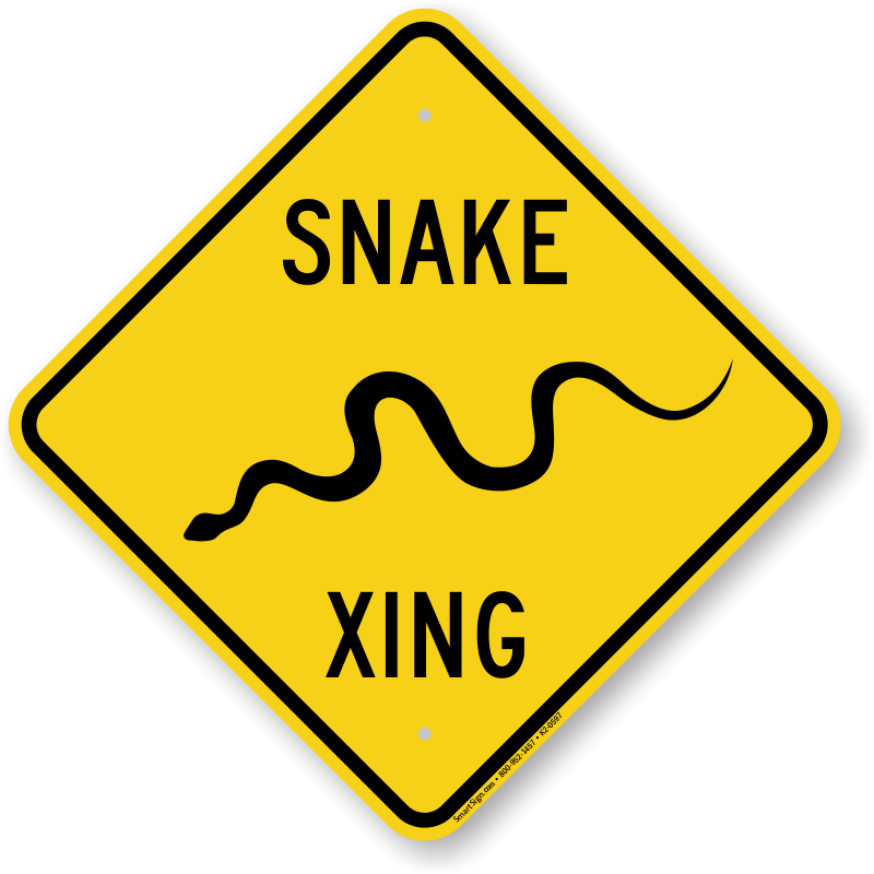 Snake Xing Animal Crossing Sign - Duck Crossing Sign Clipart (800x800), Png Download