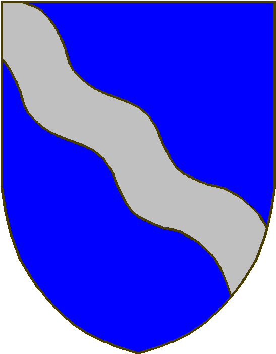 D'azur À La Bande Ondée D'argent Clipart (700x850), Png Download