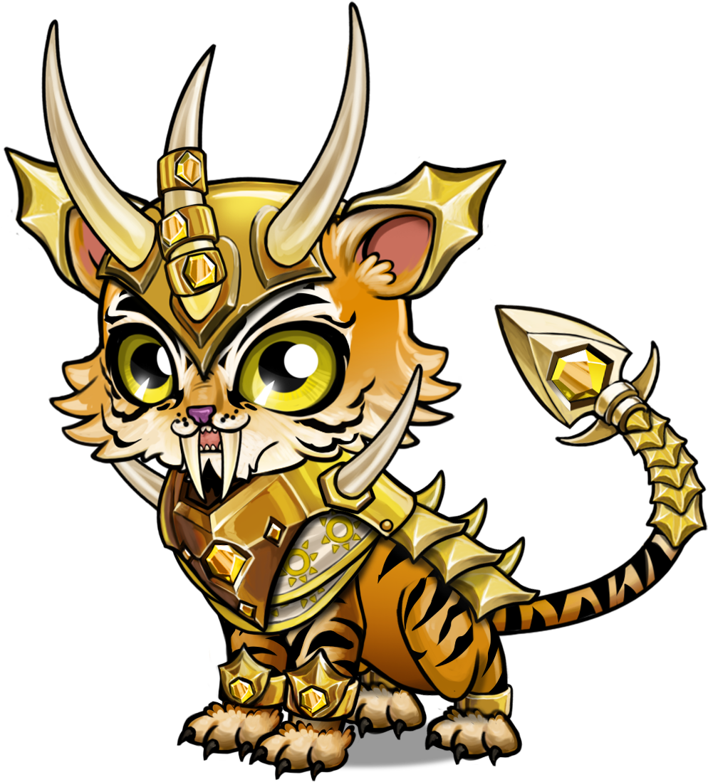 Warrior Felis - Cartoon Clipart (1158x1200), Png Download