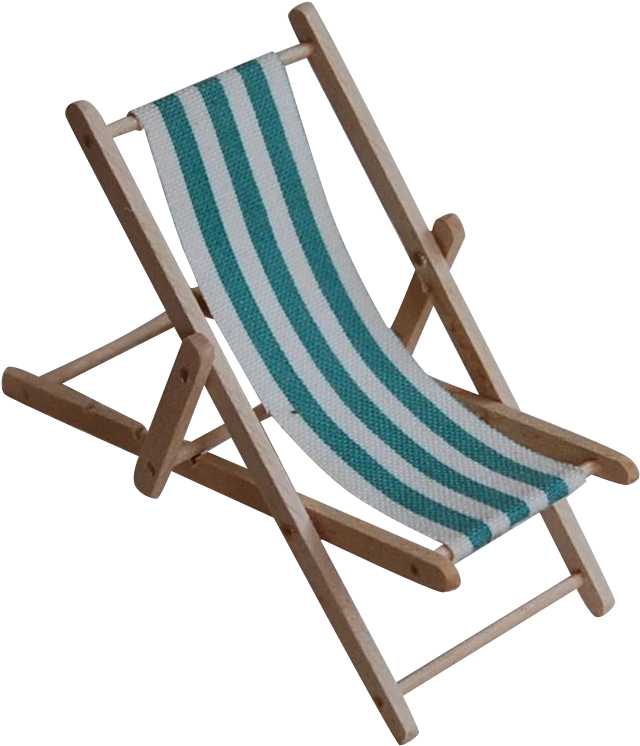 Tiny Dollhouse Slingback Beach Or Lawn Chair Clipart (745x745), Png Download