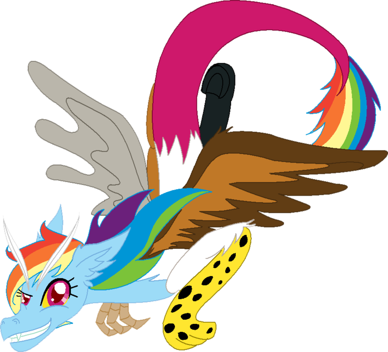 Rainbow Dash Rarity Pinkie Pie Applejack Fluttershy - Mlp Draconequus Mane 6 Clipart (772x700), Png Download
