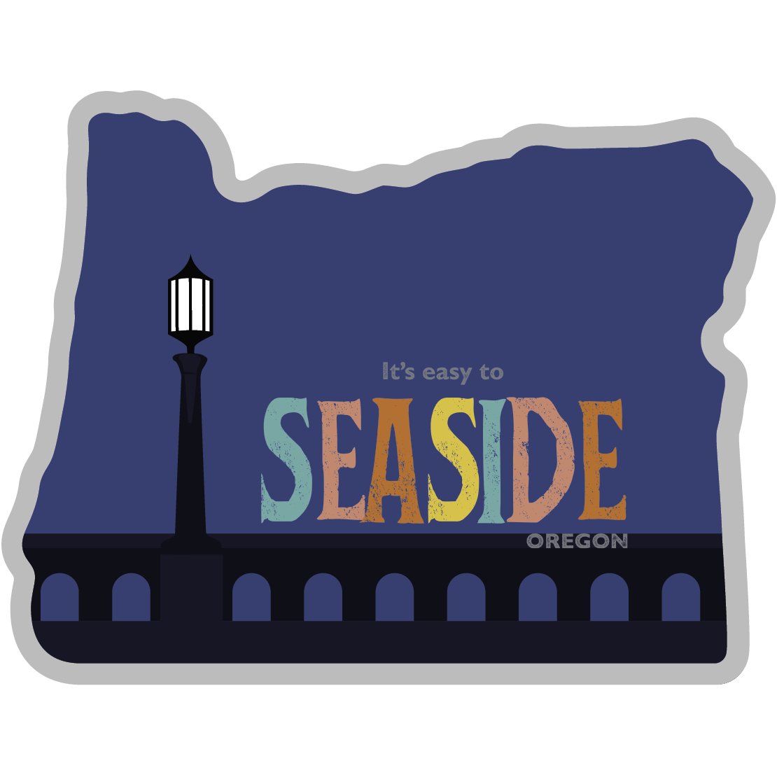 Seaside Oregon Sticker - Sticker Clipart (1110x1110), Png Download