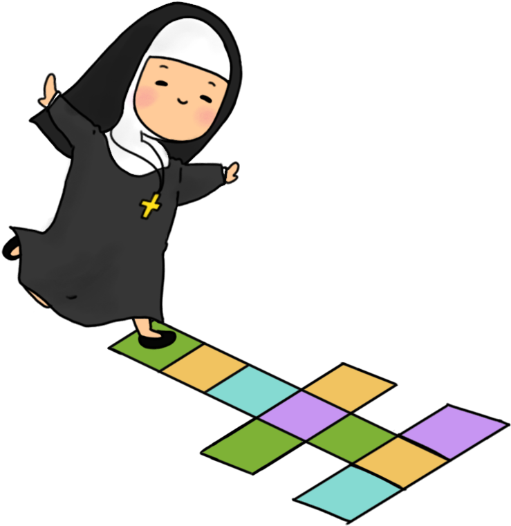 Nun Skipping - Skipping Rope Clipart (800x800), Png Download