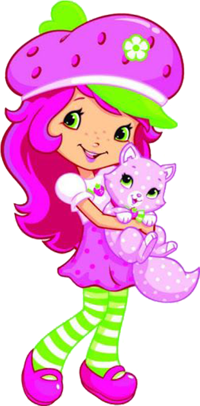 Strawberry Shortcake Strawberry Shortcake Custard Cupcake - Imagenes De Chica Fresa Clipart (391x793), Png Download