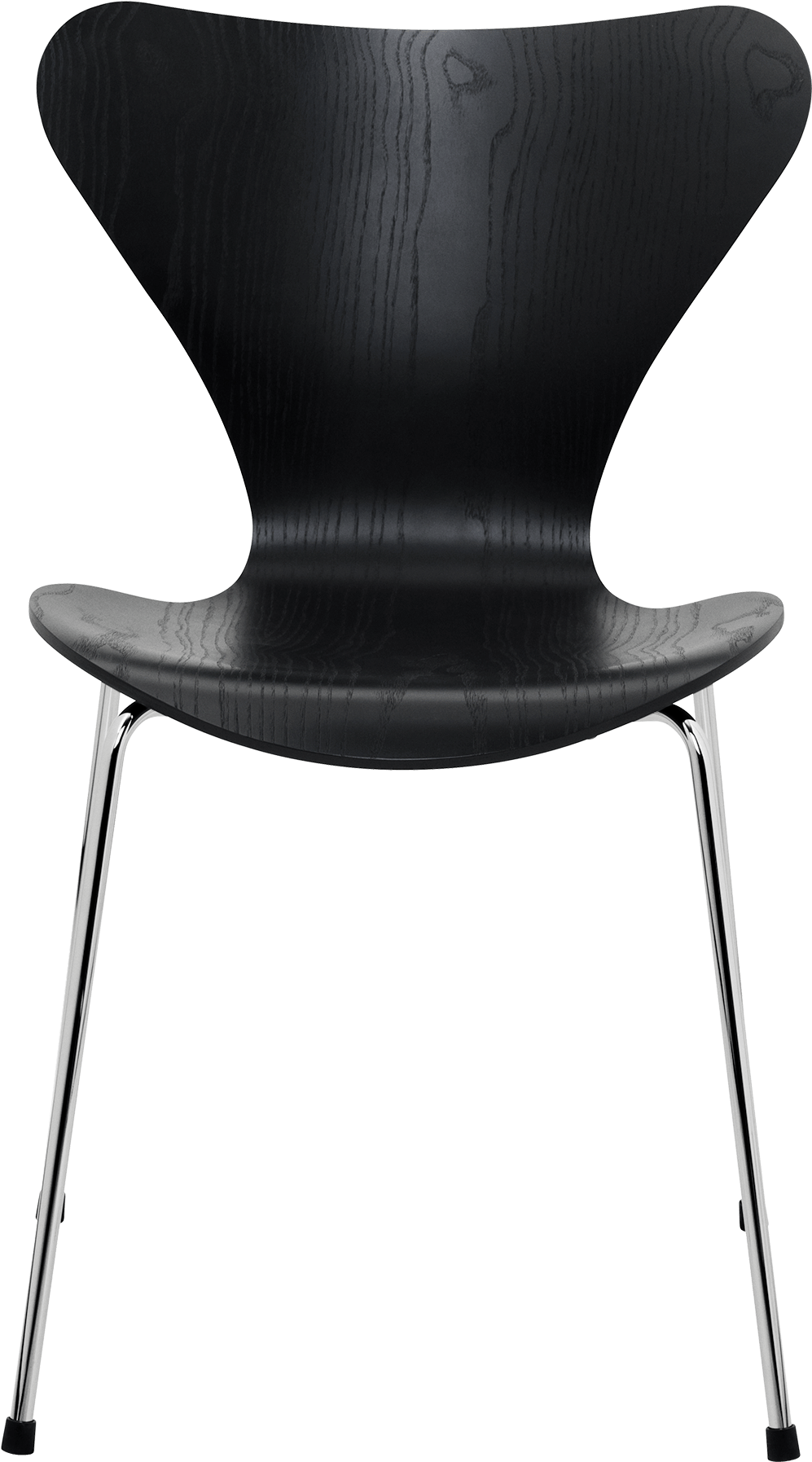 Series Chair Coloured Ash Black And White Pads Serie7 - Fritz Hansen Series 7 Chair By Arne Jacobsen Clipart (1600x1840), Png Download
