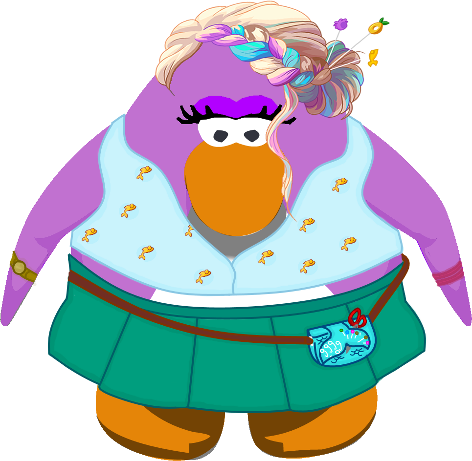 Image - Club Penguin Dot Hair Clipart (965x944), Png Download